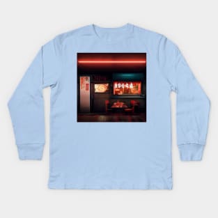 Cyberpunk Tokyo Ramen Shop Kids Long Sleeve T-Shirt